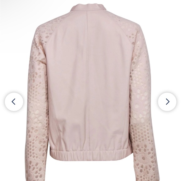 Lafayette 148 blush lambskin bomber jacket size medium - Picture 3 of 3
